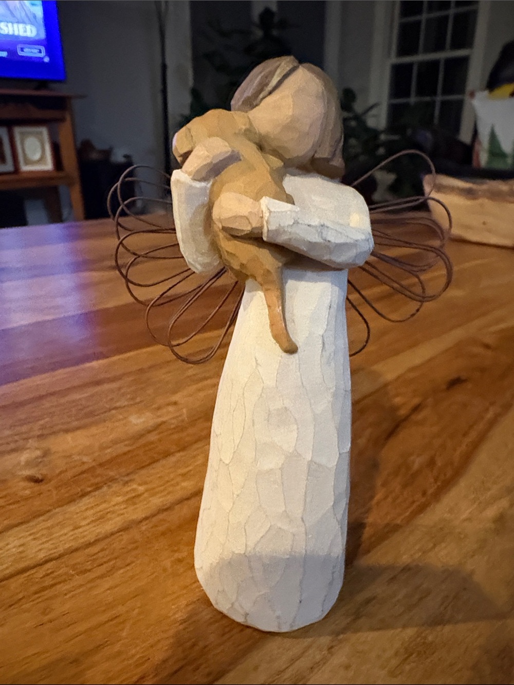 Willow Tree “Angel of Friendship” Figurine Holding Puppy